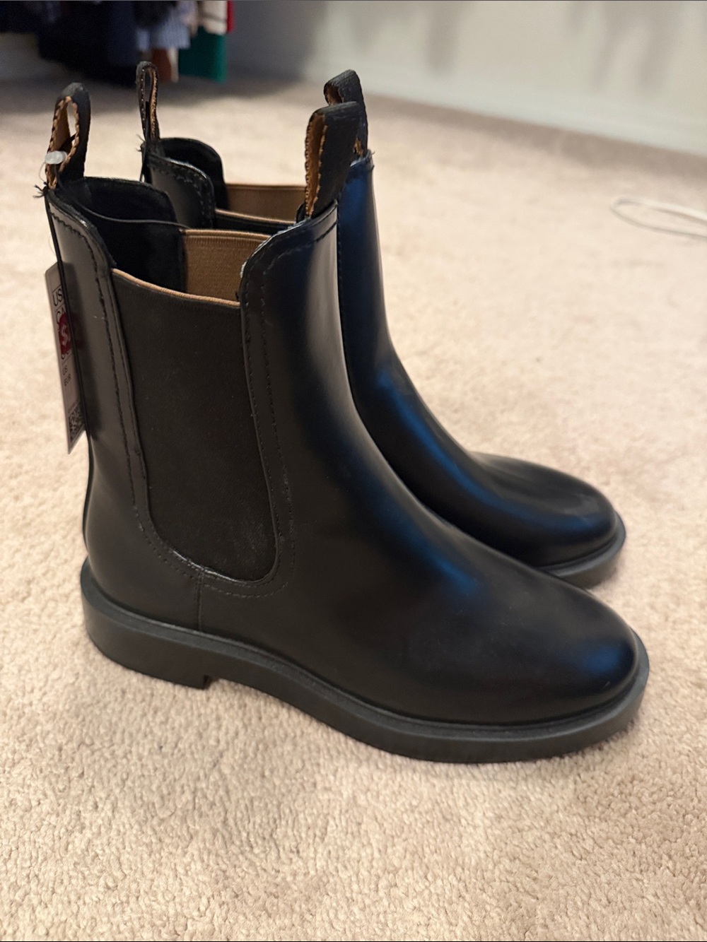 H&M Black Chelsea Ankle Booties with Pull Tabs